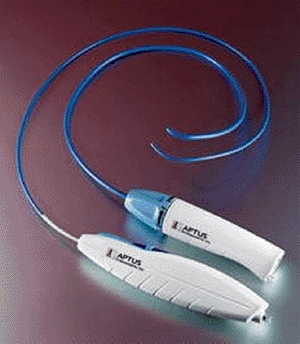 Image: The Aptus EndoStapling System for EVAR (Photo courtesy of Aptus Endosystems).